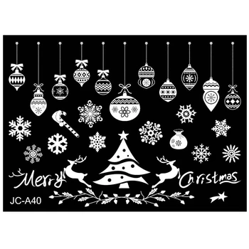 Naujieji Metai, Kalėdiniai Langų Lipdukai, Restoranas, Centras, Apdailos Sniego Stiklo Nuimamas Kalėdų Ornamentu Langą Lipdukai
