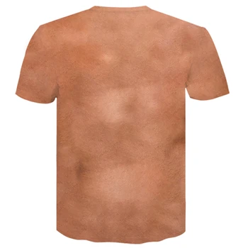 Naujienų 2020 metais! Harajuku T-shirt yra 3D modelis, įdomu, plika odos T-shirt, krūtinės raumenų vyriški marškinėliai, marškiniai, keista, vyriški