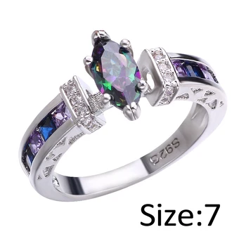 Naujos Mados Kristalų Dalyvavimas Nagų Dizaino Karšto Parduoti Žiedus Moterims Spalvinga Kubinis Cirkonis Elegantiškas Žiedai Moterų Vestuvių Papuošalai