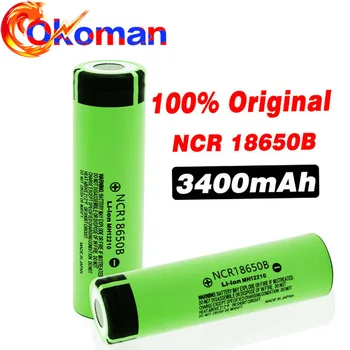 Naujus 18650 baterija 3400mah 3,7 v ličio baterija NCR18650B 3400mah Tinka žibintuvėlis baterija