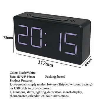 Naujų Kvalifikuotų Skaitmeninių Mediniai LED Laikrodis-Žadintuvas Medienos Retro Glow Laikrodis, Darbalaukio Stalo Dekoro Balso Kontrolės Atidėjimo Funkcija, Stalo Įrankiai