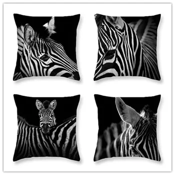 Naujų kūrybinių zebra serijos pagalvių užvalkalus poliesteris spausdinimo pagalvėlė padengti namuose lova pamušalai sofa juosmens užvalkalas pritaikymas savo reikmėms