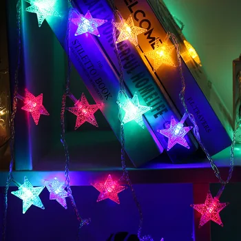 Naujųjų Metų 10/20 Star LED Šviesos Eilutę Šmėžavimas kalėdų eglutės papuošalus kalėdų papuošalų, namų dekoro navidad 