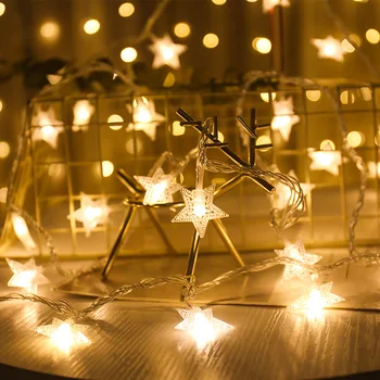 Naujųjų Metų 10/20 Star LED Šviesos Eilutę Šmėžavimas kalėdų eglutės papuošalus kalėdų papuošalų, namų dekoro navidad 
