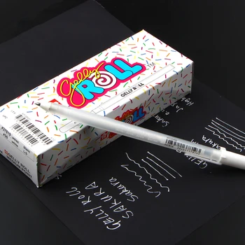 Nemokamas Pristatymas Japonijos Importuotų Jelly Roll 0,8 mm Balto Gelio Rašiklis Pabrėžti Linijinės Meno Žymeklis Dizaino Komiksų/manga Dažymo Reikmenys
