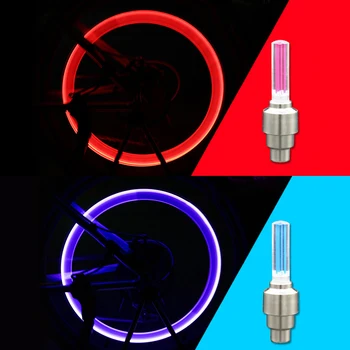 Neoninės Šviesos, Padangų Varantys Vožtuvų Dangtelis Šviesos diodų (LED Flash Automobilių Padangų Vožtuvas Dangteliai Oro Padengti Padanga Ratlankio Vožtuvas Varantys Kamieno Bžūp Dviračio Šviesos