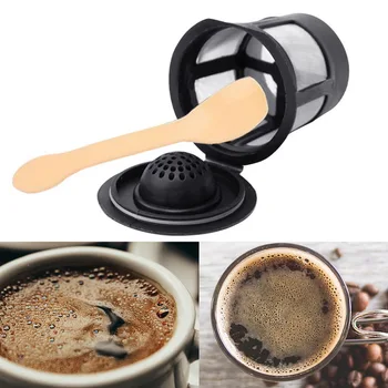 Nerūdijančio Plieno Kavos Filtras Taurės Rinkinys Daugkartinio Naudojimo Kavos Filtras Suderinama Su K Puodelio Kavos Sistemos Su Kavos Šaukštas Virtuvės Įrankis