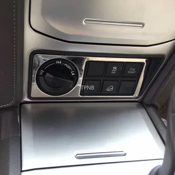 Nerūdijančio Plieno Keturių varančiųjų ratų Slydimo Mygtuką Apdaila Padengti Toyota Land Cruiser 150 Prado 2018 2019 2020 Metų Reikmenys