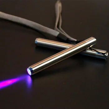 Nerūdijančio Plieno Mini Pocket Led Lempos 365/395 UV Žibintuvėlis Fakelas ultravioletinės Šviesos AA Baterijos Žymeklis Tikrintuvas Nustatymo