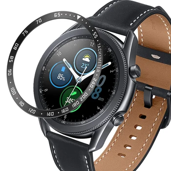Nerūdijančio Plieno smartwatch Dangtelis Skirtas Samsung Galaxy Žiūrėti 3 45mm 41mm Rinkimo Bezel Žiedas Klijų AntiScratch apsaugos metalo atveju