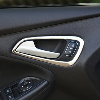 Nerūdijančio plieno vidaus durys vertus-glaudžiu apdailos žiedas Ford Focus 3 MK3 2012-2013 Priedai