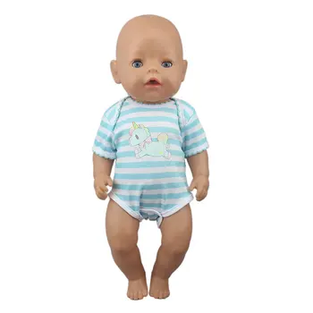 NewLovely Jumpsuit Lėlės Kostiumas Tinka 43cm New Born Lėlės 17inch Reborn Baby Doll Priedai