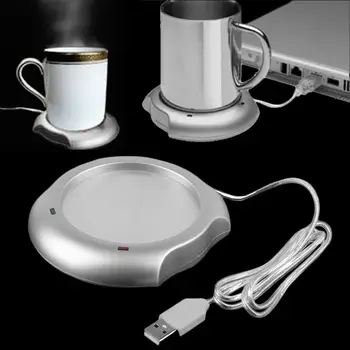 Nešiojamas USB Puodelio Šildytuvas Puodelis Karšto Mygtukai USB Mygtukai Šilumos, Vandens, Kavos, Pieno, Arbatos Puodelis Kilimėlis, Patogi Virtuvė Gėrimų Šildytuvas Įrankiai
