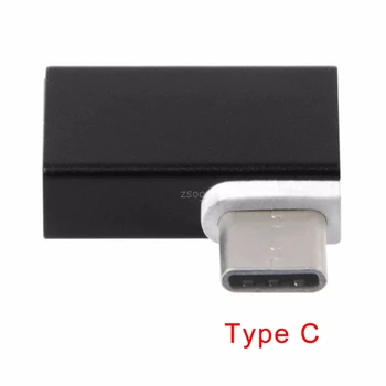 Nešiojamų Aliuminio 90 Laipsnių USB3.1 Tipas C Su USB 3.0 Moterų Duomenis OTG Konverteris Telefoną, Standųjį Diską, Au13 19 Droship