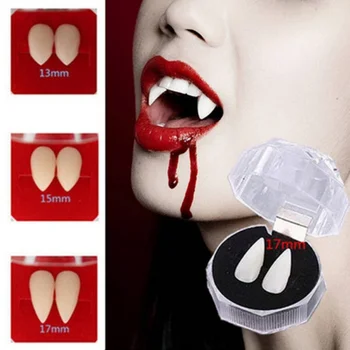 Nešiojamų Eco-friendly Dervos Vampyro Dantis, Iltis dantų Protezus Rekvizitai Halloween Kostiumai, Rekvizitas Šalis Atostogų Tiekimo
