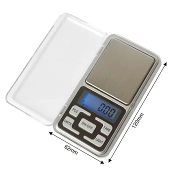 Nešiojamų Mini Skaitmeninės Skalės 100/200/300/500g Svorio 0.01/0.1 g, G, Tinka Didelio Tikslumo Papuošalai Virtuvė