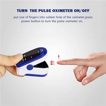 Nešiojamų Pulse Oximeter piršto oximetro Kraujo Deguonies SpO2 Stebi Pirštą Lengvas Miego stebėjimo Širdies Ritmas Soties