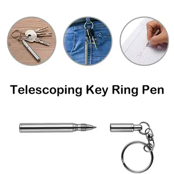 Nešiojamų Raktų Žiedas, Nerūdijančio Plieno Teleskopinis Pen strėlės ilginimas Tušinukai Keychain Įrankis Q6PA