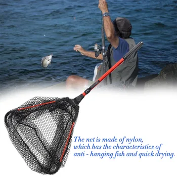 Nešiojamų Trikampio Brail Lankstymo Žvejybos Ju graibštas su Aliuminio Lydinio Polių Rankena, Žvejybos Reikmenys, Žvejybos Ju