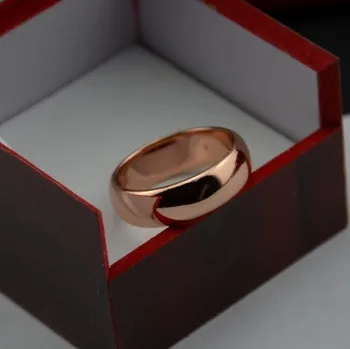 Niekada blukimas rose Aukso Spalvos 6 mm Prekės Žiedai, Moterų, vyrų Vestuvių mėgėjams Žiedai, Rožė Aukso Fine jewelry