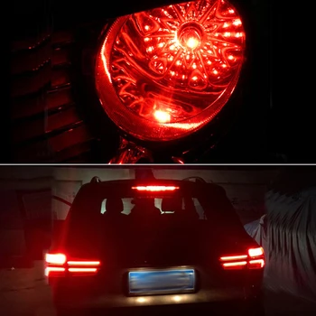 Niscarda 2x P21 Automobilio LED signalinė Lemputė BAY15D 1157 33SMD Auto LED Uodega Lempos Stabdžių Lemputė, Atbulinės Raudona Balta