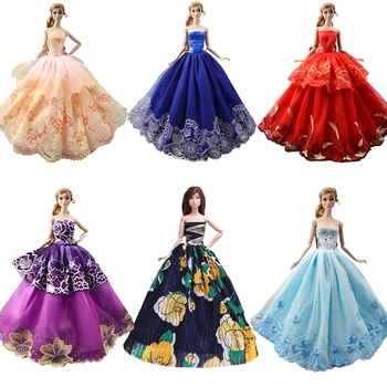 NK Viena Vnt Princesė Vestuvių Suknelė Kilnus Šalis Suknelė Barbie Lėlės Priedai Mados Dizaino Aprangą Geriausia Dovana Mergaitei, Kūdikių Žaislai, JJ