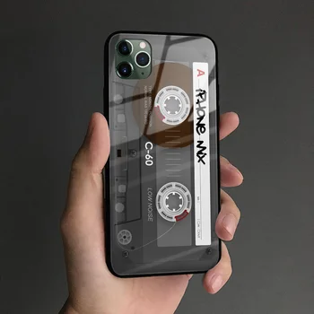 Nostalgiškas Garso kasetėje minkšto silikono stiklo Telefono dėklas apima, 