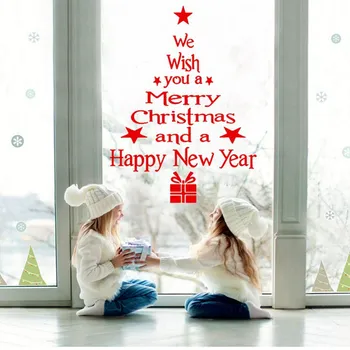 Nuimamas Kalėdų Lango Lipdukas Santa Claus Ir Kalėdų Dekoracija Namuose Kalėdos Dekoro Linksmų Kalėdų 