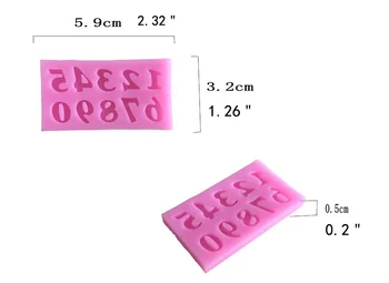 Numeris silikono formos minkštas pelėsių tortas dekoravimo priemonės šokolado pelėsių Virtuvės kepimo formų