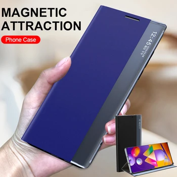 Odos smart apversti magnetinių atveju, Samsung Galaxy M31S audinys Audinys stovėti knygos viršelio Samsung M31 S M 31S M. 31 S coque