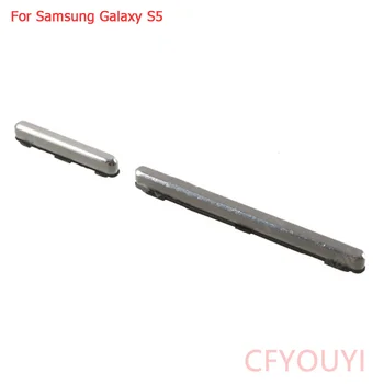 OEM Samsung Galaxy S5 G900 Maitinimo Mygtuką ir Garsumo Mygtuką Atsargines Dalis Sidabro Spalvos