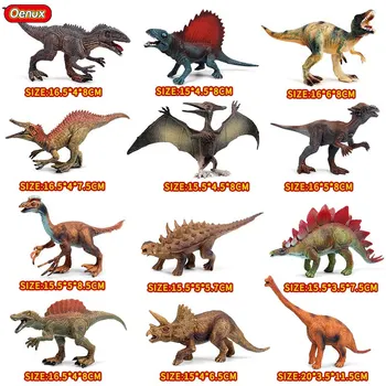 Oenux Aukštos Kokybės PVC Juros periodo Dinozaurų Parkas Modelis Žaislas Juros periodo T-Rex Spinosaurus Triceratopsas Dinozaurai Veiksmų Skaičius, Vaikų Žaislas