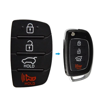 OkeyTech Minkštas Pakeitimo Pagrindinių Pad 3 4 Mygtukai Flip Automobilio Nuotolinio Klavišą Shell 