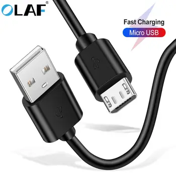 Olaf USB kabelį 1M /2M/3M Micro USB laidas, greito įkrovimo duomenų sinchronizavimo kabelis Samsung 