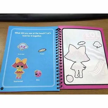 Originales LOL staigmena lėlės Vandens tapybos, Piešimo žaislai Grafiti veiksmų skaičius, Watercolour magija knyga mergaitėms gimtadienio dovanos