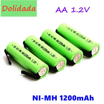 Originalus 1.2 V AA baterijos 1.2 V Įkraunamas Akumuliatorius, 2600mah, AA NiMH, Lydmetalis su Smeigtukais, 