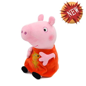 Originalus 19cm Peppa Pig George Gyvūnų Minkšti Pliušiniai Žaislai Animacinių filmų Šeimos Draugas Kiaulių Šalies Lėlės Mergina Vaikų Gimtadienio Dovanos