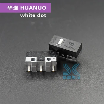 Originalus HUANO pelės mikro jungiklio mygtuką, balta geltona mėlyna rožinė žalias taškas mėlyna shell white dot Bendrojo OMRON aikštė 3-pin jungiklis