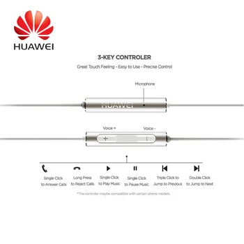 Originalus Huawei Honor AM116 Ausinės Su Metalo Mic Volume Control 