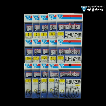 Originalus Japonijos Gamakatsu Žvejybos Kabliukai Tabletes Pasaulio Juoda Spygliuota Juoda Žuvų Kablys C1MA1 Importuotų Gama Kaz