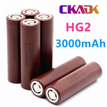 Originalus LG HG2 18650 3000mAh baterija 3,6 V didelės galios, įvykdymo 18650 akumuliatoriaus įkrovimo 30A didelės galios baterija