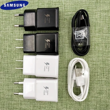 Originalus Samsung S9 S10 S8 Plius Greitas Įkroviklis 9V1.67A Įkrovimo Adapteris USB C Kabelio Galaxy a20 a30 a40 a50 a70 s a51 a71 A80 A90