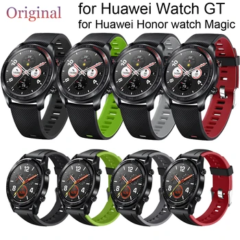 Originalus Silikoninis Dirželis Huawei Žiūrėti GT Juosta Sporto Dirželis Huawei Honor žiūrėti Magija/ Ticwatch pro Apyrankė juostų M7
