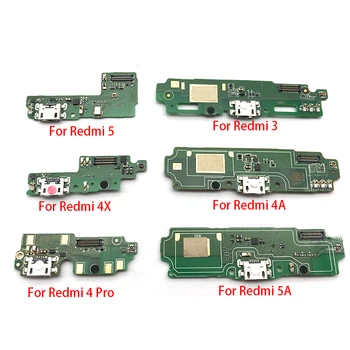 Originalus USB Įkrovimo lizdas Jungtis Valdybos Remontas, Dalys Flex Kabelis, Mikrofonas, Mic Už Xiaomi Redmi 3 3 4 4 4A Pro 5 5A 6A