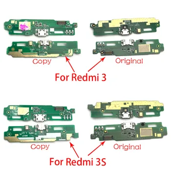 Originalus USB Įkrovimo lizdas Jungtis Valdybos Remontas, Dalys Flex Kabelis, Mikrofonas, Mic Už Xiaomi Redmi 3 3 4 4 4A Pro 5 5A 6A
