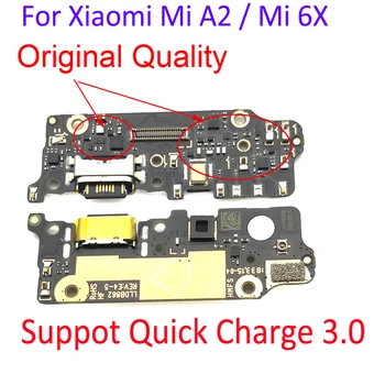 Originalus Už Xiaomi Mi A1 5X Mi5X USB Įkrovimo Kroviklis Uosto Jungtį PCB Lenta Flex Kabelis Xiaomi Mi A2 Lite 6X A3