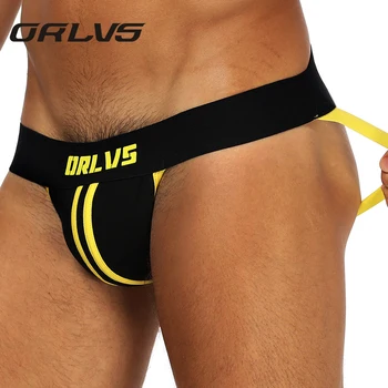 ORLVS Vyriškos Kelnaitės Vyrams Atidaryti Backless Šakumo G-strings Sexy Sexy Apatiniai Jockstrap Trumpikės Slydimo Homme Kelnės Gėjų Apatiniai