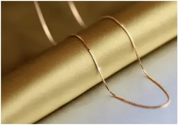 OTOKY 2018 Nauja Išskirtinė Fine Jewelry Rose Gold Collares Langelyje Grandinės Karoliai Vyrų ir Moterų Spalis.16