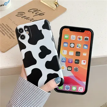 Ottwn Gražių Gyvūnų Mielas Juoda ir Balta Zebras Karvė Leopard Telefono dėklas Skirtas iPhone 11 Pro X XR XS Max 8 7 Plus SE 2020 m., Minkštas DTD