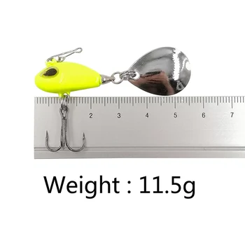 OUTKIT 1pcs 11.5 g 2.8 cm Metaliniai Mini VIB Su Šaukštu Žiemos Ledo Jig Žvejybos Masalas Žvejybos Reikmenys Pin Crankbait Vibracijos Suktuko